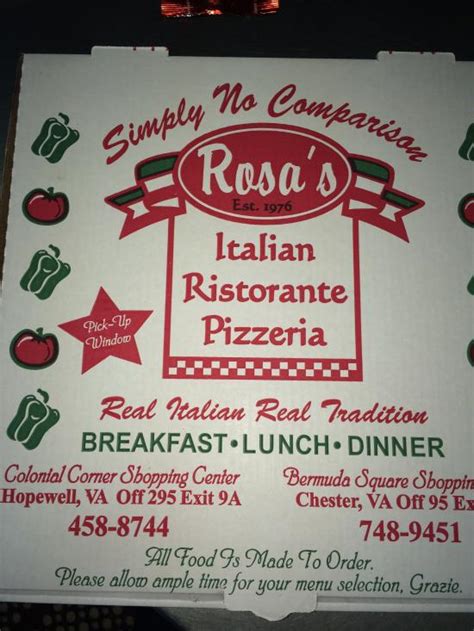 rosa's italian restaurant reviews